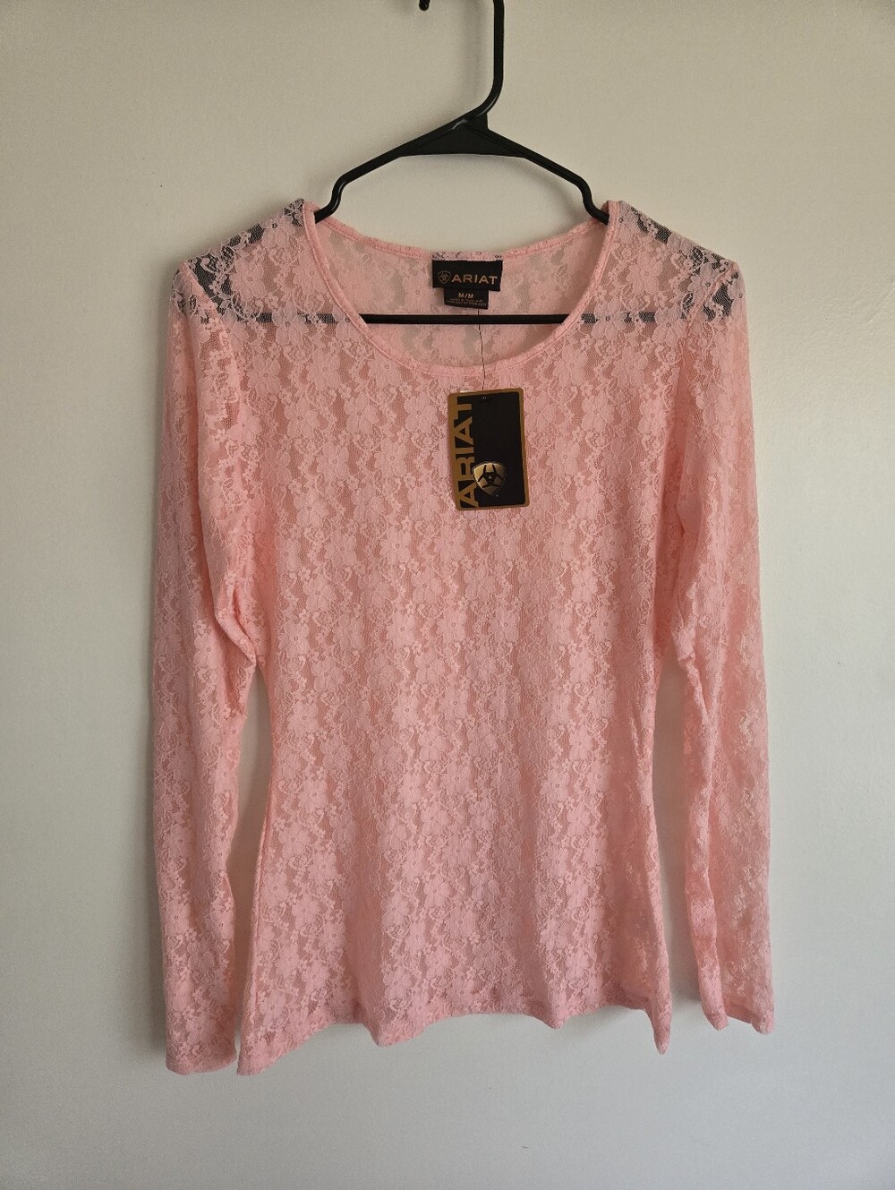 Ariat Lace Floral Pattern Long Sleeve Top.  NWT
